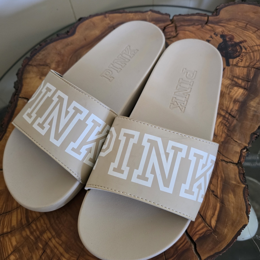 Victoria's Secret White Slide Sandals